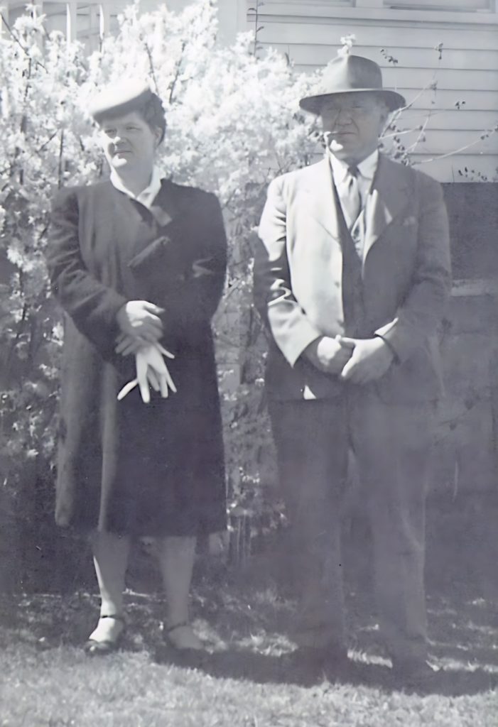 black and white photo of man and woman